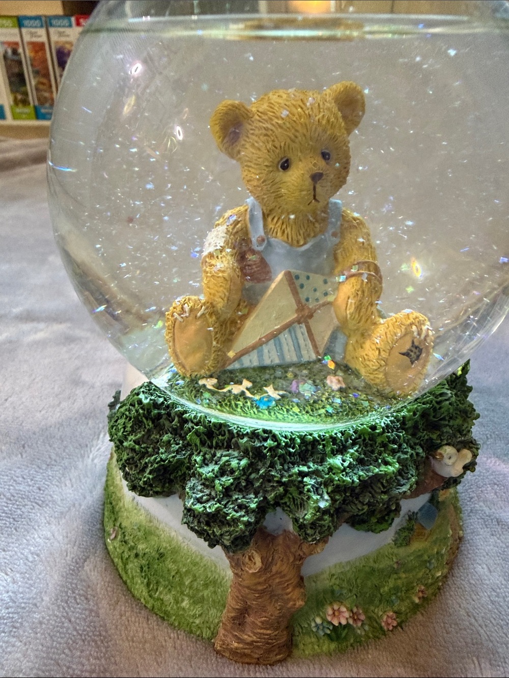 Cherished Teddies Snow Globe Home Art Decor